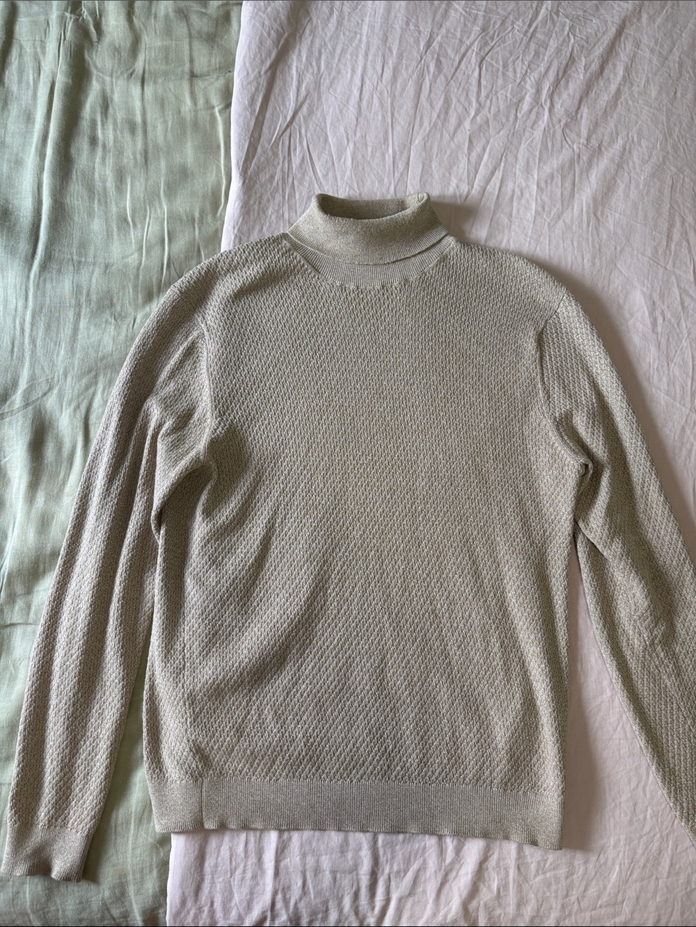 Jack & Jones Light Grey Knit Turtleneck Sweater - Men’s